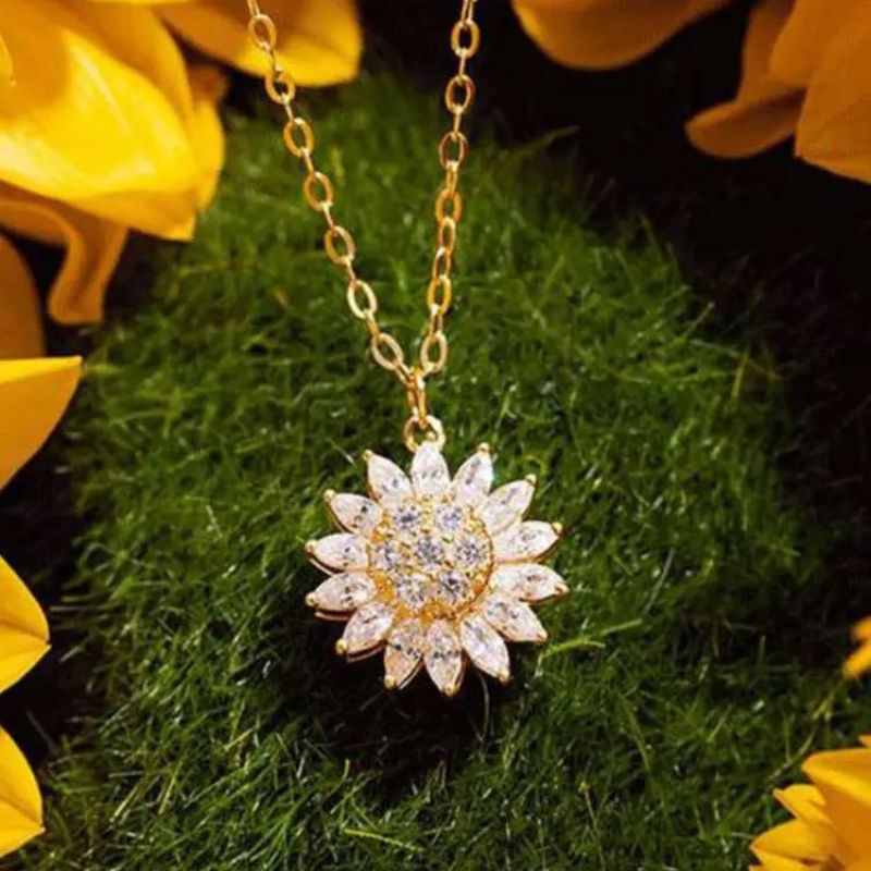 -20% Sonnenblumen Halskette Drehbare Sonnenblumen-Halskette Stella Brillante Jewellery   