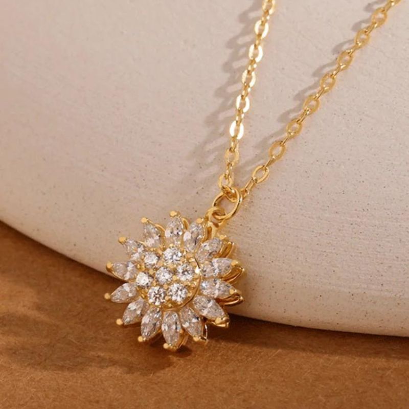 -20% Sonnenblumen Halskette Drehbare Sonnenblumen-Halskette Stella Brillante Jewellery   