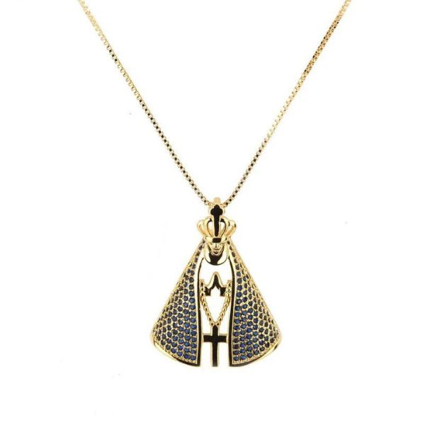 -20% Madonna-Halskette Gold Goldzirkon-Madonna-Halskette Stella Brillante Jewellery Schwarz  