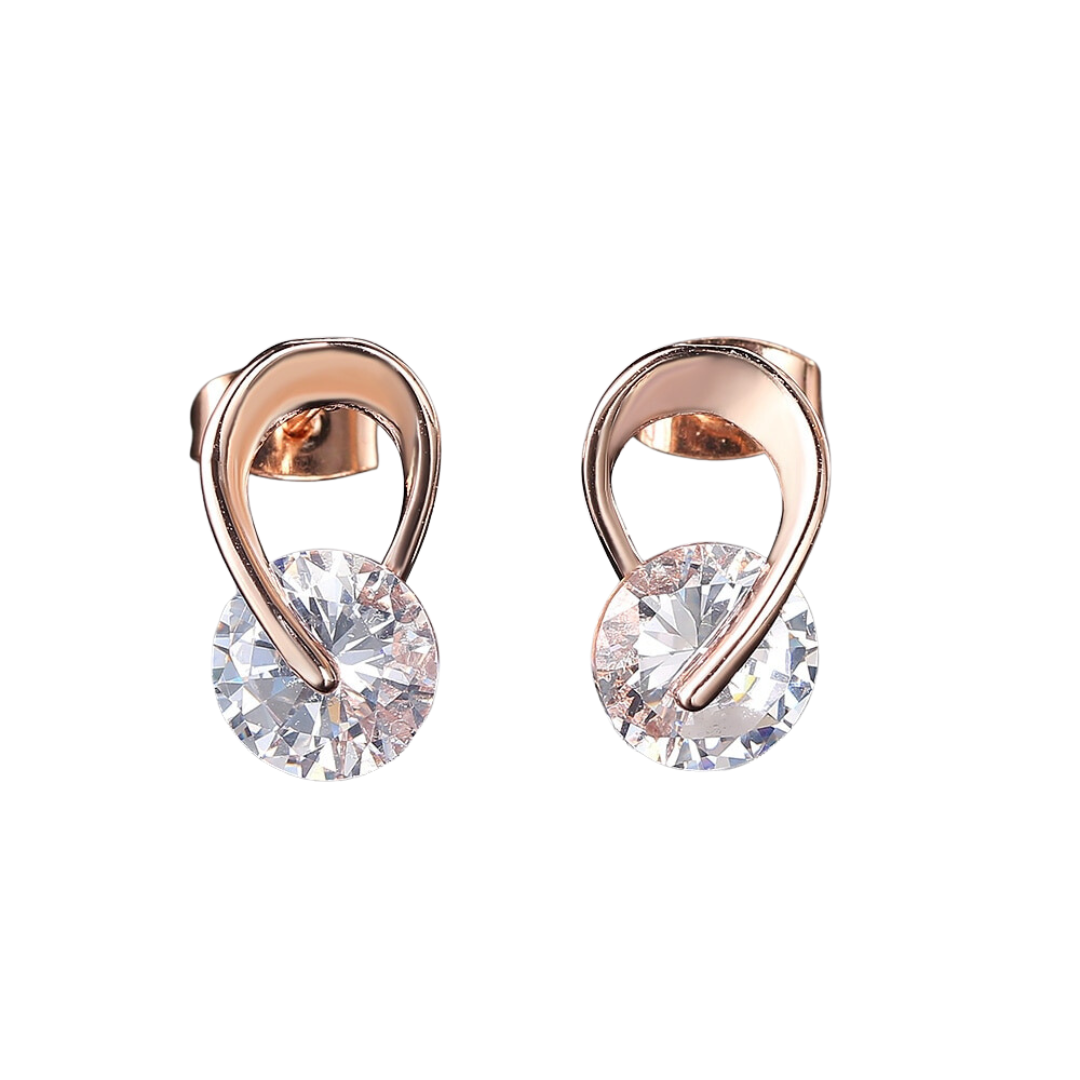 Cubic Zirkonia Ohrringe 0 Stella Brillante Jewellery Rosé  