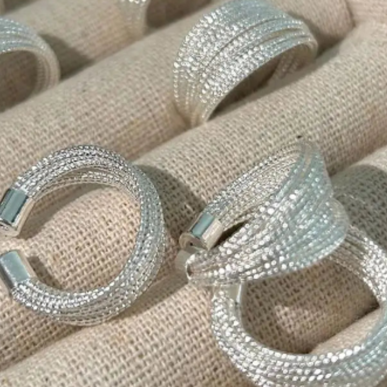 -20% Silberner Bänder Ring Rings Stella Brillante Jewellery   