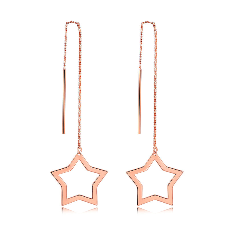 Hängende Sternen Ohrringe 0 Stella Brillante Jewellery Rosé  