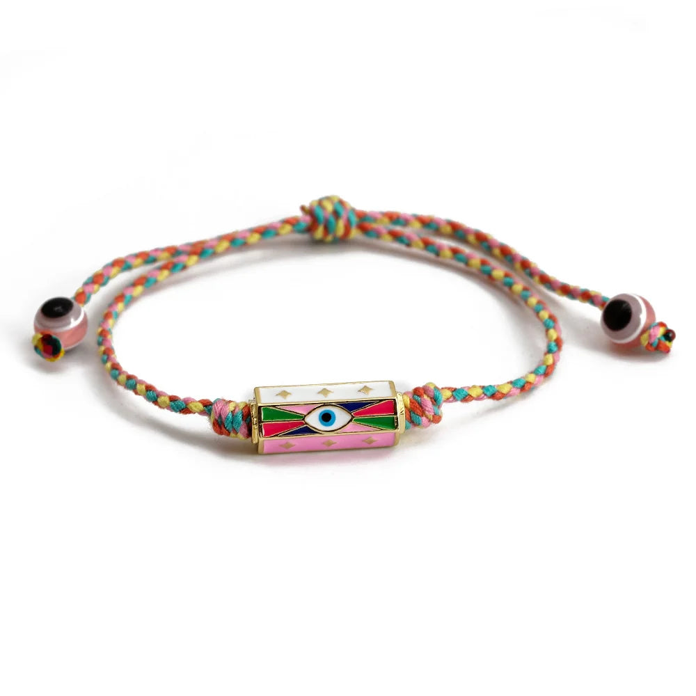 -30% Nazar-Armband Verstellbares türkisches Böses-Auge-Armband Stella Brillante Jewellery Weiss / Pink  