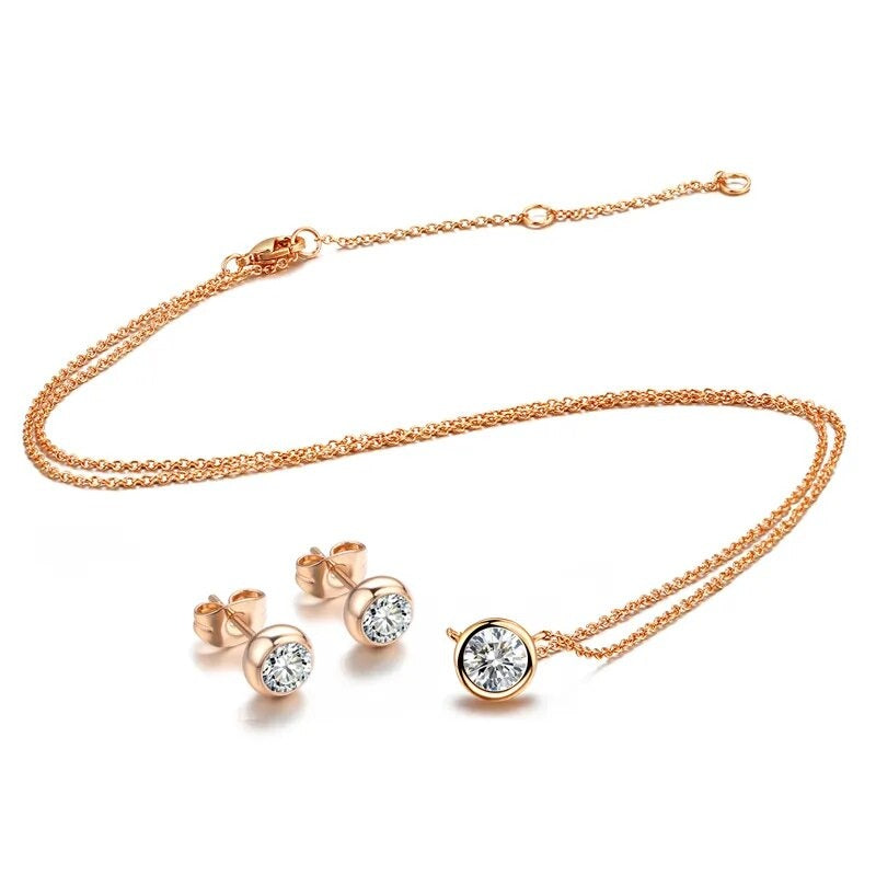 Kristall Schmuckset Jewelry Sets Stella Brillante Jewellery Rose Gold  