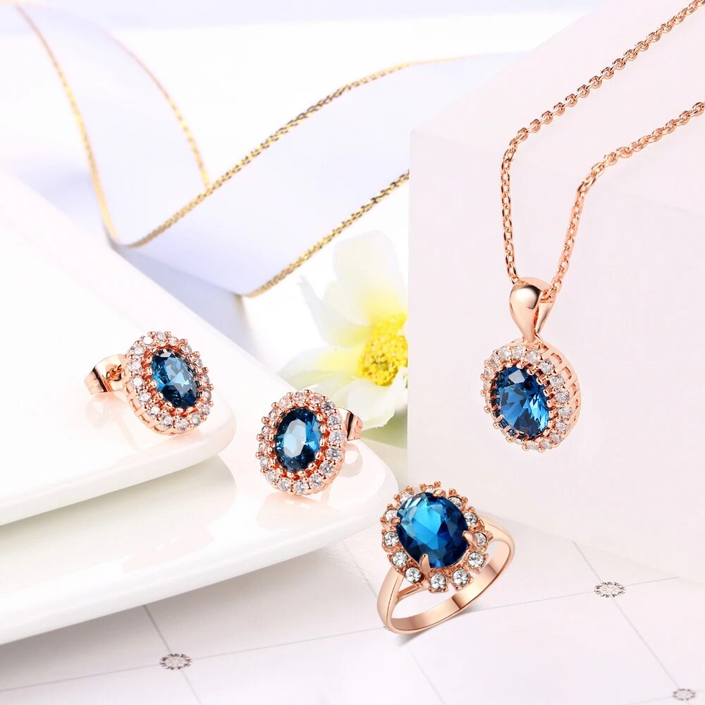 Rose Gold Schmuck-Set Jewelry Sets Stella Brillante Jewellery   