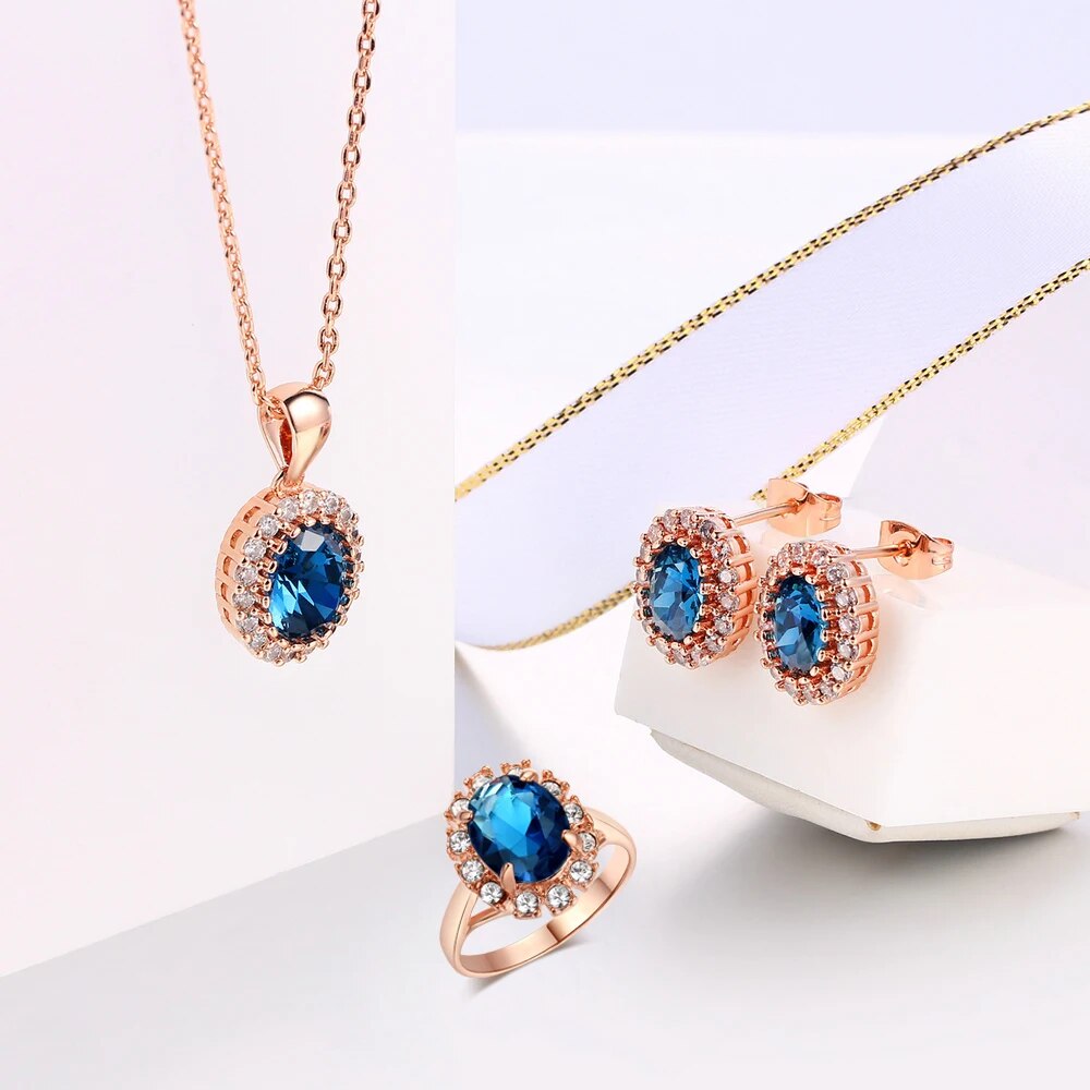 Rose Gold Schmuck-Set Jewelry Sets Stella Brillante Jewellery   