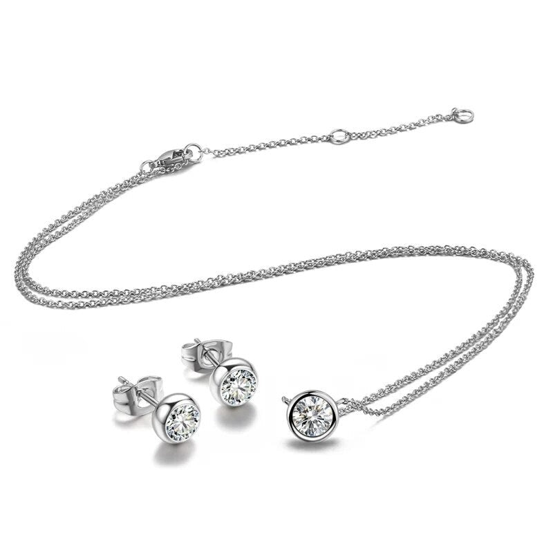 Kristall Schmuckset Jewelry Sets Stella Brillante Jewellery Silber  