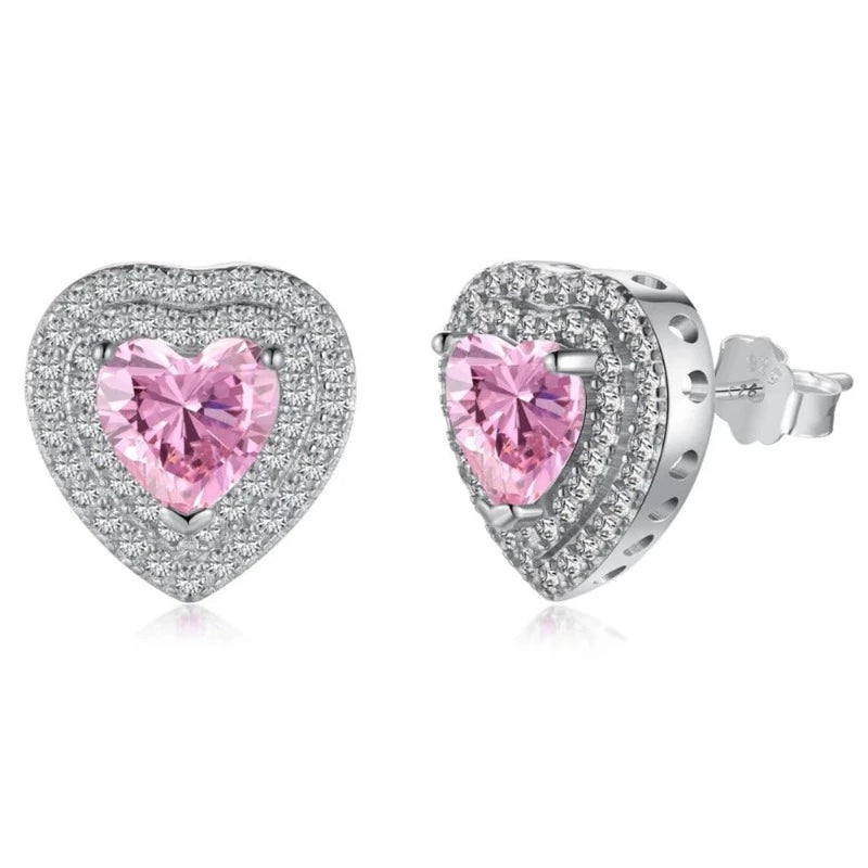 -20% Herz Ohrstecker Rings Stella Brillante Jewellery Rosa  