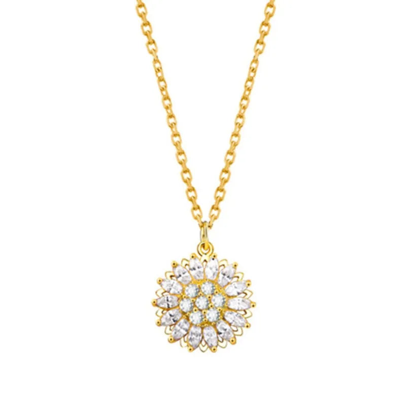 -20% Sonnenblumen Halskette Drehbare Sonnenblumen-Halskette Stella Brillante Jewellery Gold  