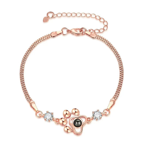 -30% Personalisiertes Armband mit Foto Armbänder Stella Brillante Jewellery Pfote Rosé  