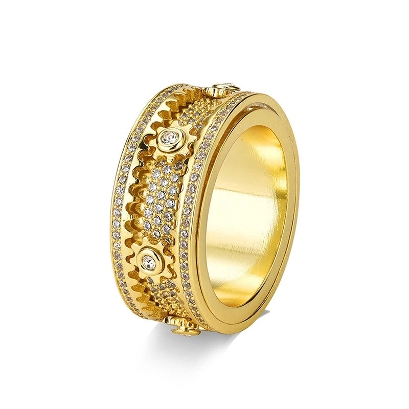 -30% Sternen-Drehring Sternenzahnrad-Drehring Stella Brillante Jewellery Gold 8 