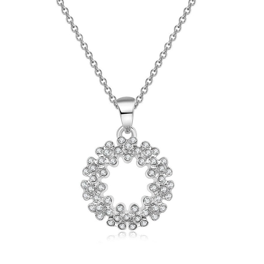 Elegante Blume Zirkonia Halskette 0 Stella Brillante Jewellery Silber  