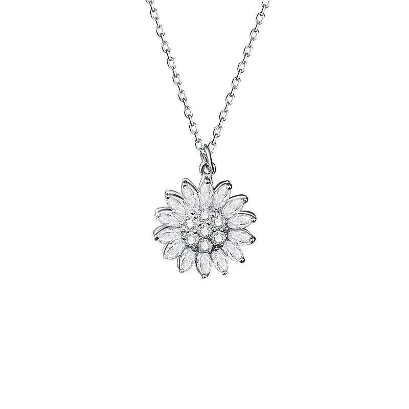 -20% Sonnenblumen Halskette Drehbare Sonnenblumen-Halskette Stella Brillante Jewellery Silber  