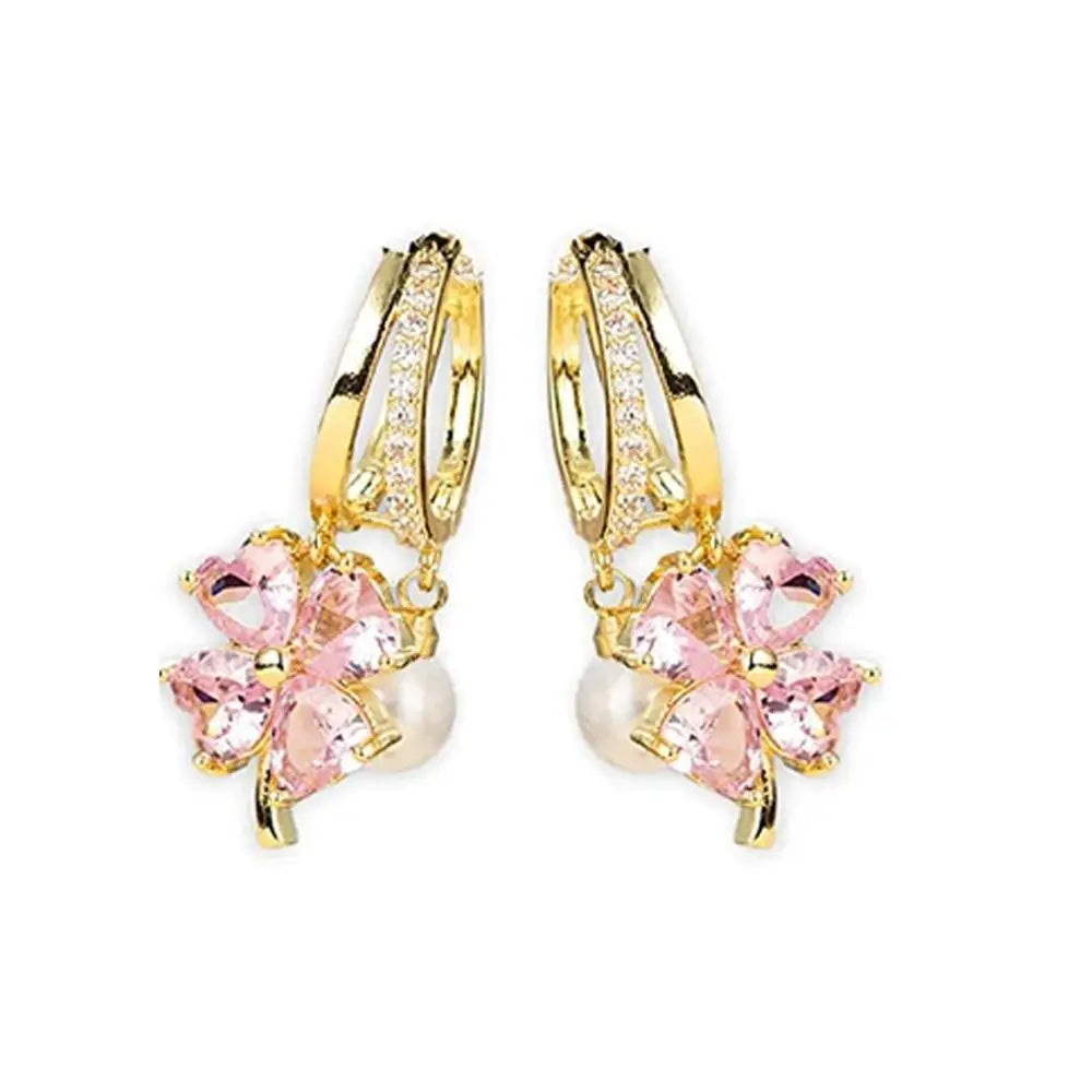 -20% Funkelnde Blumen Ohrringe Ohrringe Stella Brillante Jewellery Rosa  