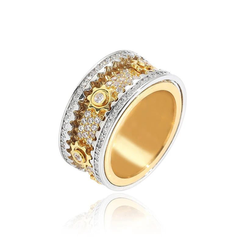 -30% Sternen-Drehring Sternenzahnrad-Drehring Stella Brillante Jewellery Silber Gold 6 