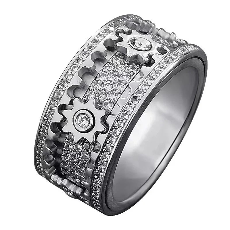 -30% Sternen-Drehring Sternenzahnrad-Drehring Stella Brillante Jewellery Silber 12 