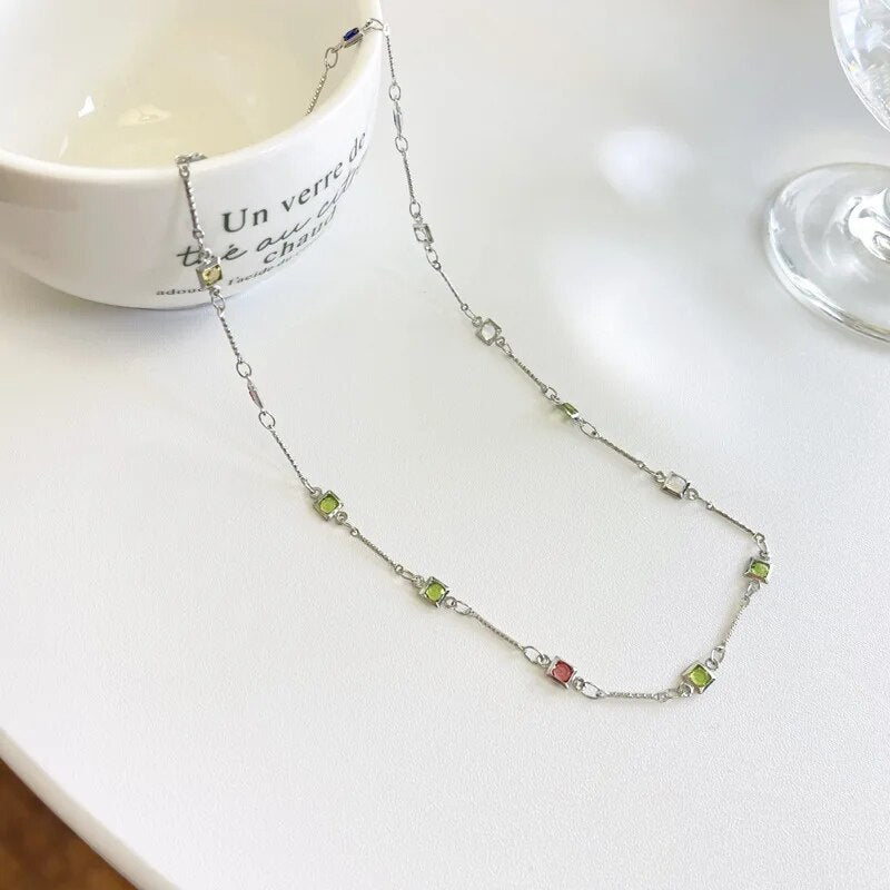 Glas Halskette Necklaces Stella Brillante Jewellery Silber  