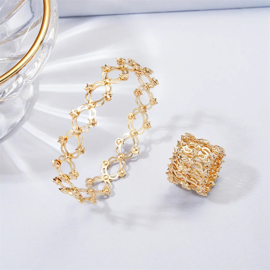 Stretch Ring Armband rings Stella Brillante Jewellery Gold  