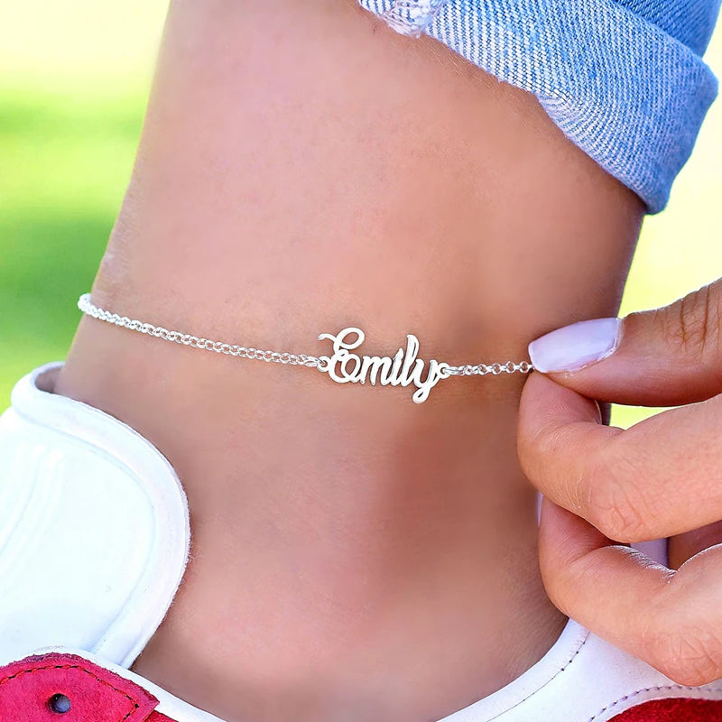 Personalisierte Namen-Fusskette Anklets Stella Brillante Jewellery   